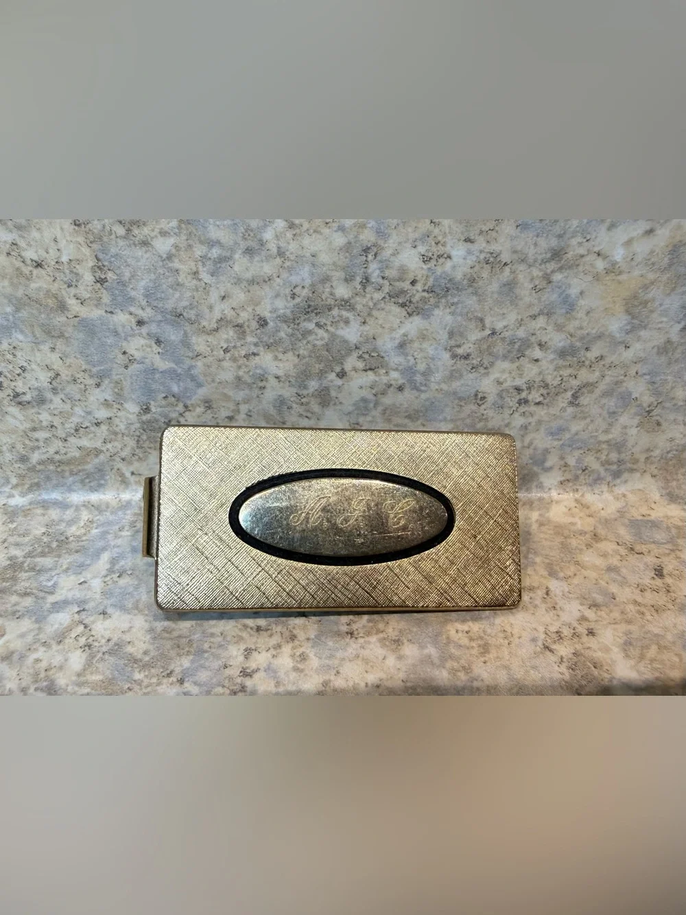 Gold Monogrammed Vintage Money Clip